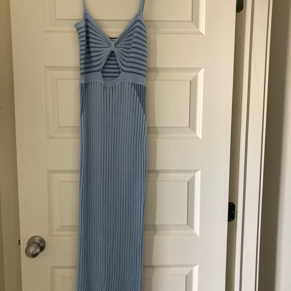 Fashion Nova Light Blue Midi Dress